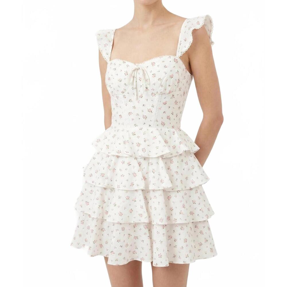 NEW KESTAN makayla mini dress in beige